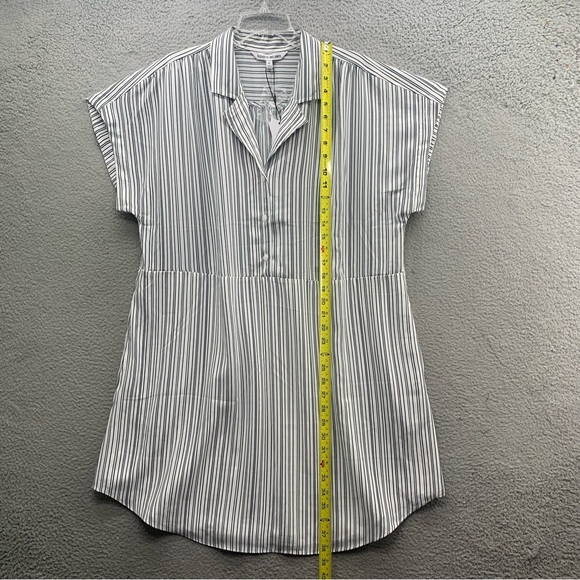 Elizabeth And James Womens Shirt Tunic Dress Short Sleeve Striped Black White XL - Picture 7 of 15